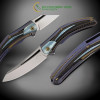 IRONBELLY эксклюзивный коллекционный складной нож ручной работы студии KUSTOM KNIVES - Лезвие Damasteel® RWL-34™ 61-62 HRC